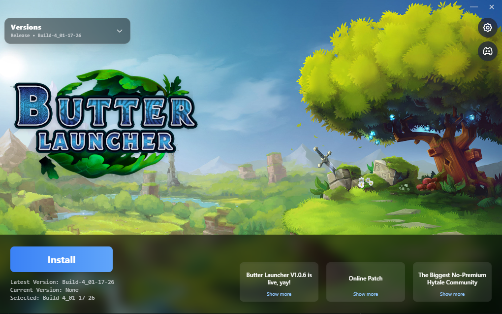 Butter Launcher Main Interface