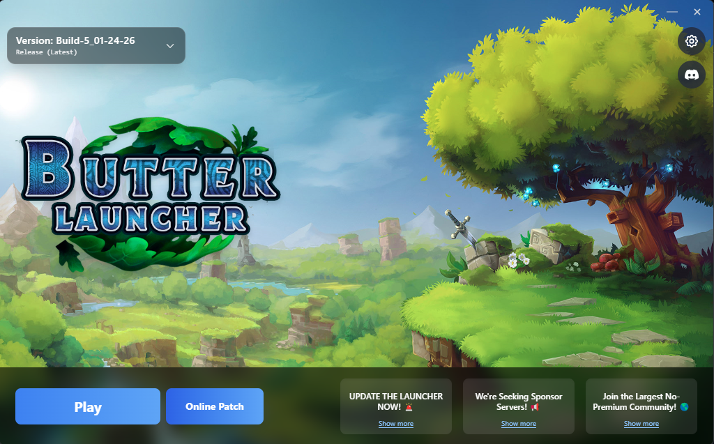 Butter Launcher Main Interface